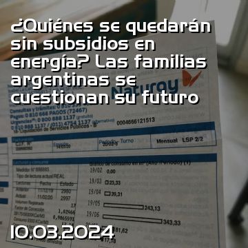 ¿Quiénes se quedarán sin subsidios en energía? Las familias argentinas se cuestionan su futuro