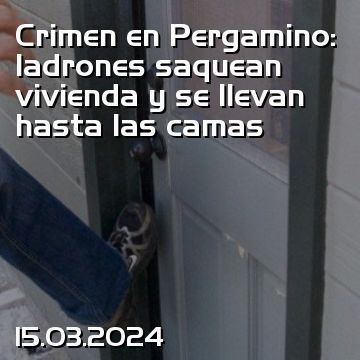 Crimen en Pergamino: ladrones saquean vivienda y se llevan hasta las camas